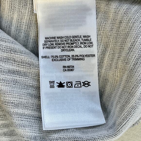 Columbia Easygoing LS Stripe Tee Gray Women's Plus 2X Cotton Blend Relaxed New - Picture 5 of 6